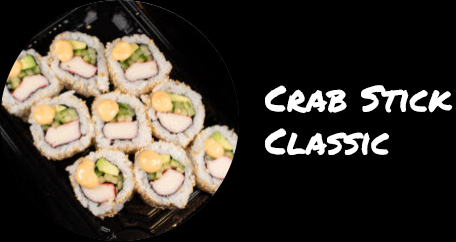 Sushi Fusion London. Japanese cuisine. Sushi fusion rolls and hot dishes. crab stick classic