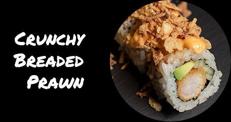 Sushi Fusion London. Japanese cuisine. Sushi fusion rolls and hot dishes. crunchy breaded prawn