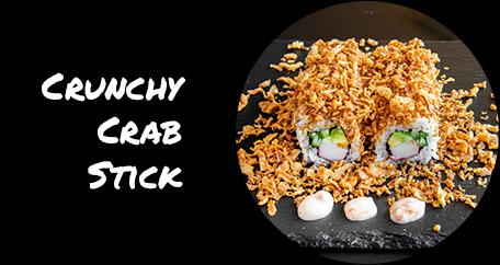 Sushi Fusion London. Japanese cuisine. Sushi fusion rolls and hot dishes. crunchy crab stick.