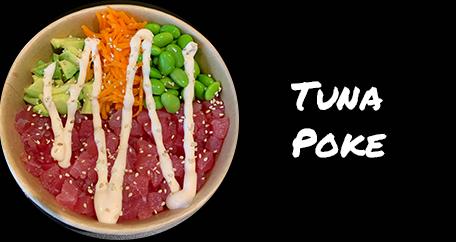 Sushi Fusion London. Japanese cuisine. Sushi rolls and poke bowls. tuna poke